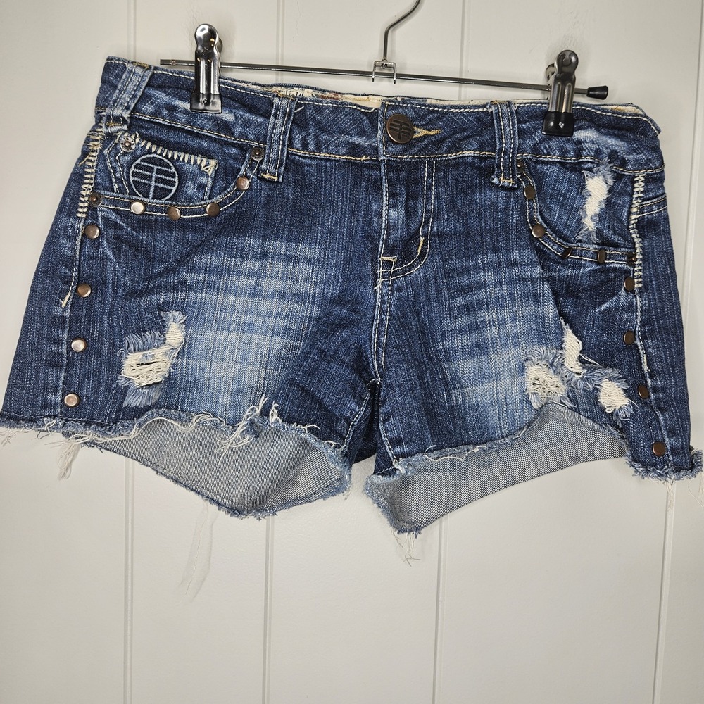 T‎ Five Denim Shorts Size 7 Distressed